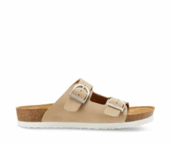 Women's Eastland Cambridge Double Strap & Buckle Slide Footbed Sandals